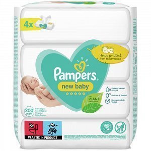 Pampers New Baby Μωρομάντηλα 4x50τεμ