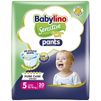 Babylino Sensitive Cotton Soft Pants Junior No5 10-16kg 20τεμ