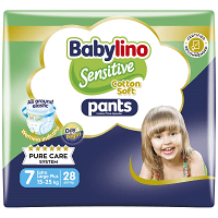 Babylino Sensitive Cotton Soft Pants XL Plus No7 15-25kg 28τεμ