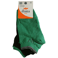 Diana Κάλτσες Γυναικείες Με Καρδούλες Πράσινο Μαύρο 2τεμ