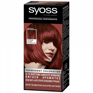 Syoss Color Βαφή Μαλλιών Καστανό Ανοιχτό Κόκκινο Νο. 5,72