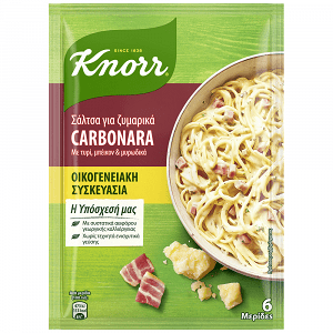 Knorr Σάλτσα Καρμπονάρα Οικογενειακή Συσκευασία 88gr