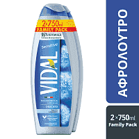 Vidal Shower Gel Talc 2x750ml