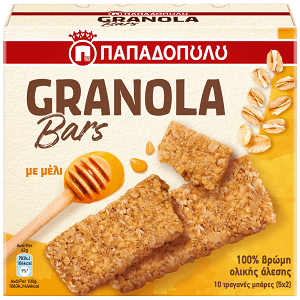 Παπαδοπούλου Granola Bars Μέλι 5x210gr