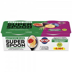 Κρι Κρι Super Spoon Active Plus Σύκο, Δαμάσκηνο Και Βρώμη 170gr (2τεμ-0,50€)