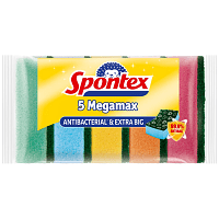Spontex Megamax Αντιβακτηριδιακά Σφουγγαράκια 5τεμ