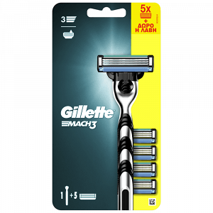 Gillette Mach3 Ανταλλακτικά 5τεμ (+Δώρο Η Λαβή)