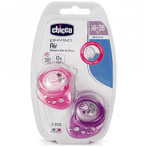 Chicco Πιπίλα Physio Air Ροζ 16-36Μ+ 2τεμ