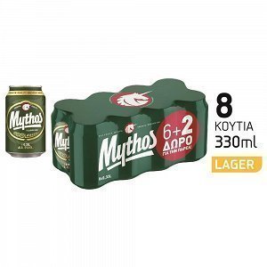 Mythos Μπύρα 330ml 6+2τεμ Δώρο