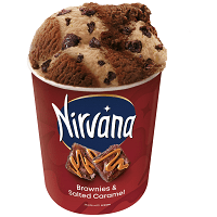 Nirvana Παγωτό Brownies & Salted Caramel 470ml 322gr