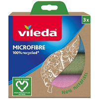 Vileda Πετσετάκια Μικροινών 100% Ανακυκλωμένων PET Μπουκαλ.