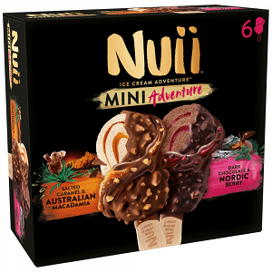 Nui Παγωτό Mini Salted Caramel & Nordic Berry 6x55ml 253gr