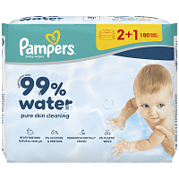 Pampers 99% Water Μωρομάντηλα 60τεμ 2+1 Δώρο