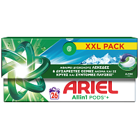 Ariel All in 1 Απορρυπαντικό Πλυντηρίου Ρούχων Kάψουλες Alpine 26Μεζ.