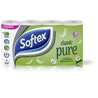 Softex Classic Pure Χαρτί Υγείας 2 Φύλλων 8αρι 0,496kg