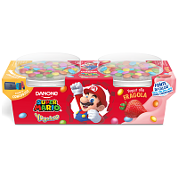 Danone Super Mario Φράουλα Με Σοκολατοκουφετάκια 2x110gr