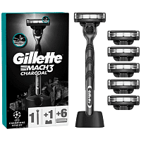 Gillette Mach3 Δώρο 6 Ανταλλακτικά Λαβή & Stand