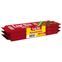 Lacta Σοκολάτα Γάλακτος Ολόκληρο Φουντούκι Πολυσυσκευασία 45gr 3τεμ