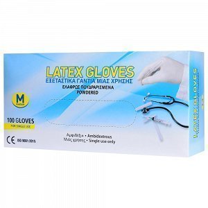 Soranus Γάντια Latex Medium 100τεμ
