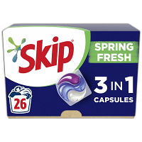 Skip Απορρυπαντικό Πλυντηρίου Ρούχων Κάψουλες Spring Fresh 26μεζ