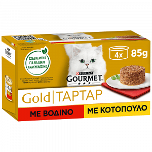Gourmet Gold Ταρτάρ Βοδινό Και Κοτόπουλο 4x85gr