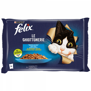 Felix Agail Υγρή Τροφή Γάτας με Σολομό-Τόνο σε Ζελέ 4x85gr