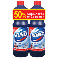 Klinex ΧΛΩΡΙΝΗ Ultra Protect Παχύρρευστη Regular 2x1250ml Το 2ο 50%