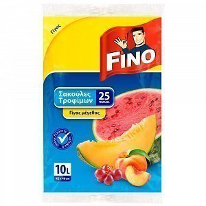 Fino Σακούλες Τροφίμων Γίγας 43x48cm 10lt No500 25τεμ