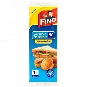 Fino Σακούλες Τροφίμων Μικρές 17x24cm 1lt No100 50τεμ
