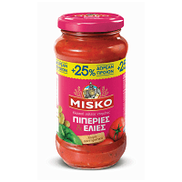 Misko Σάλτσα Mε Πιπεριές & Ελιές 400gr +25%Δωρεάν Προϊόν