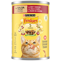 Friskies Υγρή Τροφή Γάτας Βοδινό Λαχανικά Σε Σάλτσα 400gr