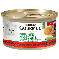 Gourmet Nature's Creation Υγρή Τροφή Γάτας Με Βοδινό & Αρακά 85gr