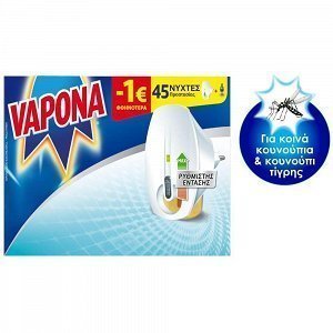 Vapona Εντομοαπωθητικό Υγρό Σετ 45Νύκτες -1,00€