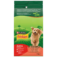 Friskies Active Ξηρά Τροφή Σκύλων Βοδινό 4kg