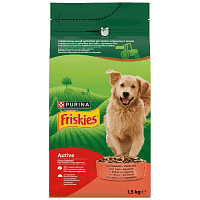 Friskies Active Ξηρή Τροφή Για Ενήλικους Σκύλους Βοδινό 1,5kg
