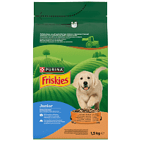 Friskies Junior Για Κουτάβια Με Κοτόπουλο, Γάλα & Λαχανικά 1,5kg