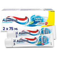 Aquafresh Fresh & Minty Οδοντόκρεμα 2x75ml
