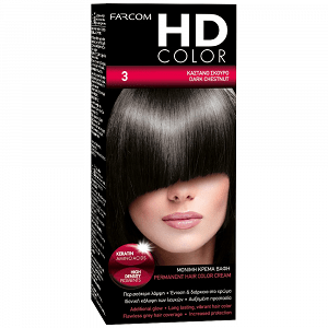 HD Color Σετ Βαφής Μαλλιών Ν3 Καστανό Σκούρο