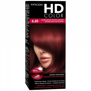 HD Color Σετ Βαφής Μαλλιών Ν6.65 Ξανθο Σκούρο Έντονο Κόκκινο