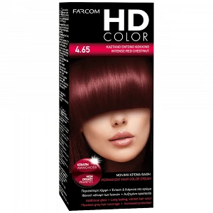HD Color Σετ Βαφής Μαλλιών Ν4.65 Καστανό Έντονο Κόκκινο
