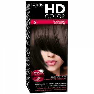 HD Color Σετ Βαφής Μαλλιών Ν5 Καστανό Ανοικτό