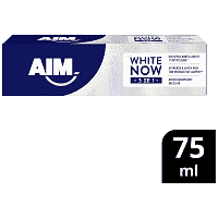 Aim Οδοντόκρεμα White Now 3 In 1 2x75ml
