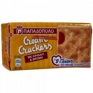 Παπαδοπούλου Cream Crackers Κριθάρι και Βρώμη 185gr