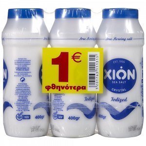 Χιών Αλάτι Πλαστική Φιάλη 400gr 3τεμ -1,00€