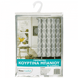 Home Comfort Κουρτίνα Μπάνιου Υφασμάτινη 180cm