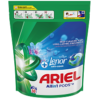 Ariel All in 1 Απορρυπαντικό Πλυντηρίου Ρούχων Κάψουλες Touch Of Lenor 50 Μεζ.