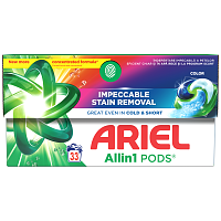 Ariel All in 1 Απορρυπαντικό Πλυντηρίου Ρούχων Κάψουλες Color 33 Μεζ.