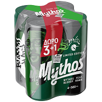 Mythos Μπίρα Κουτί 3+1 Δώρο 500ml