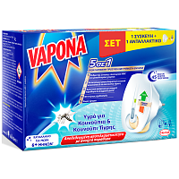 Vapona Αντικουνουπικό Υγρό Σετ 45 Νύχτες