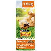 Friskies Balance Για Ενήλικους Σκύλους Κοτόπουλο & Λαχανικά 18kg